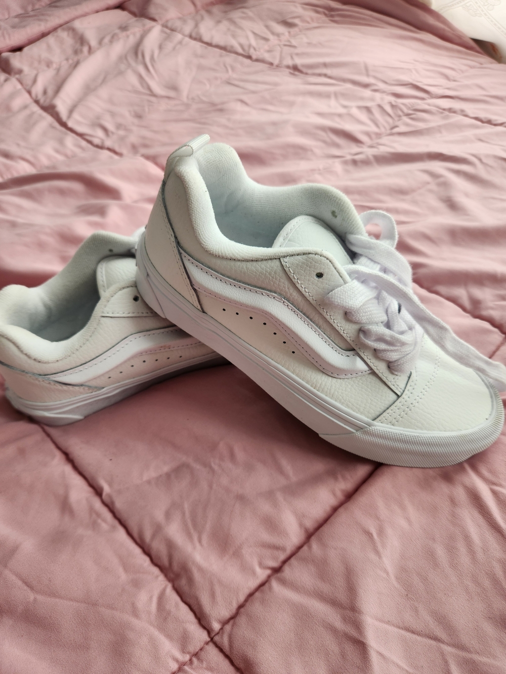 Vans White Knu Skool Shoes